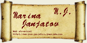 Marina Janjatov vizit kartica